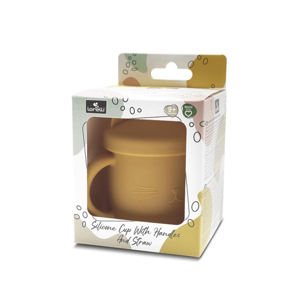Cănuță Lorelli cu Manere și Pai, Silicon Natural, Fresh - Yellow (3) [ps:34e9a040-b747-481b-bec6-7757d30aaea3]