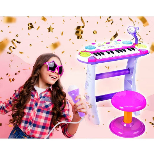 INSTRUMENT MUZICAL PIANINA ELECTRONICA MALPLAY CU SCAUN - Roz (3) [ps:c62f97ee-d769-4a49-a0fc-bc49853b5e5d]