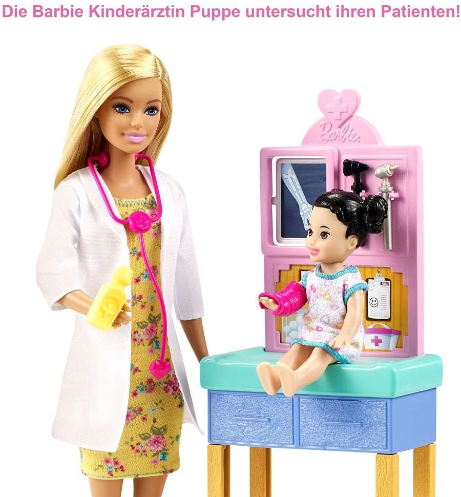 BARBIE CARIERE SET CU PAPUSA DOCTOR PEDIATRU BLONDA [ps:c871cd07-e662-40dc-9ea9-6a7a7089f077]