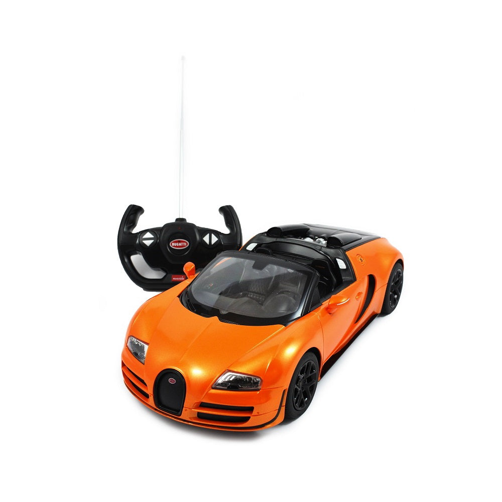 MASINA CU TELECOMANDA BUGATTI GRAND SPORT VITESSE PORTOCALIU CU SCARA 1 LA 14 [ps:f7334dcd-1159-4419-a73a-d060044809d1]