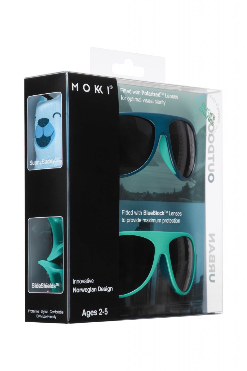 Ochelari de soare pentru copii MOKKI Click & Change, protectie UV, bleu, 2-5 ani, set 2 perechi [ps:b0710f29-93ca-49ce-89ed-9148d853eb6d]