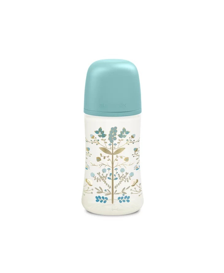 Set biberon 270ml + suzetă 0-6m + lănțișor Roz Gold - Albastru [ps:c6132377-84b8-42c2-a193-ca67a080afd2]