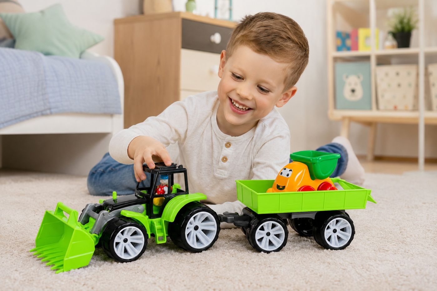Tractor Bams Viva Toys Negru Verde - Jucărie pentru Copii - Negru Verdeciu (3) [ps:99b8d333-a12c-4cf0-bf7b-62b0f8112c00]