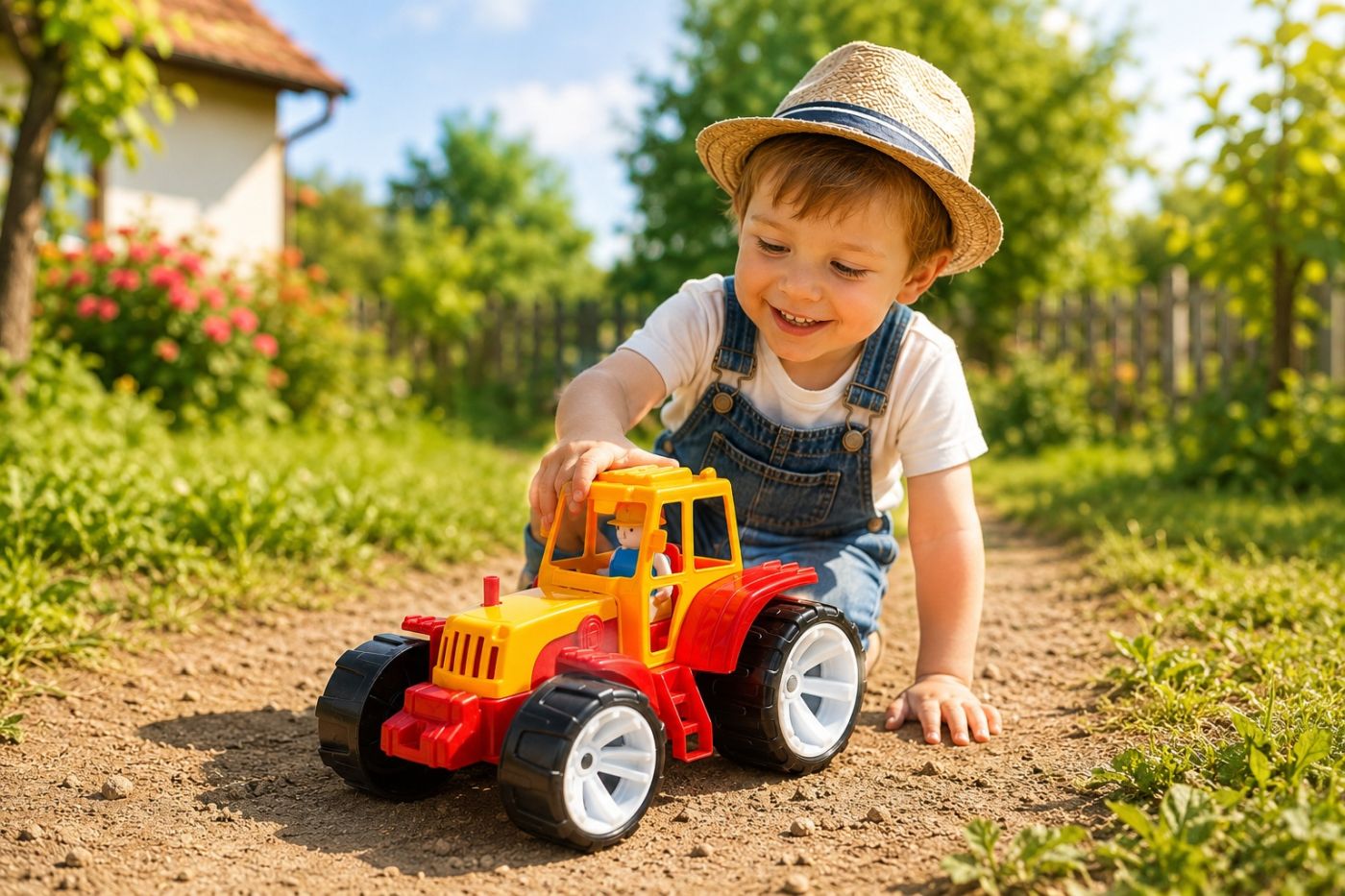 Tractor Bams VIVA TOYS Roșu - Jucărie - Default Title (3) [ps:4b517791-69e9-4c43-b7fa-84f14c549af3]