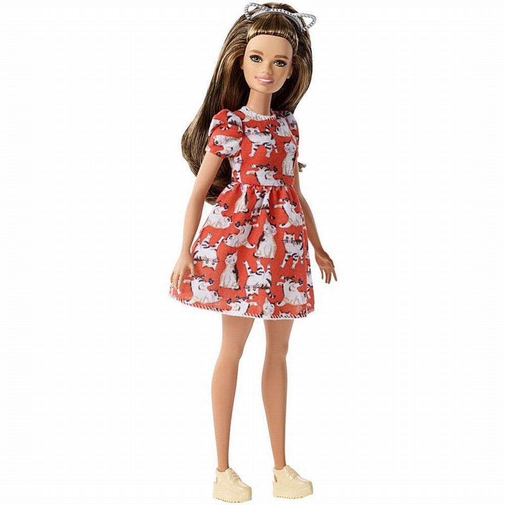 PAPUSA BARBIE FASHIONISTA CU ROCHITA CU IMPRIMEURI [ps:5c9959c7-054d-4f1c-a8b2-a8c4b47193a8]