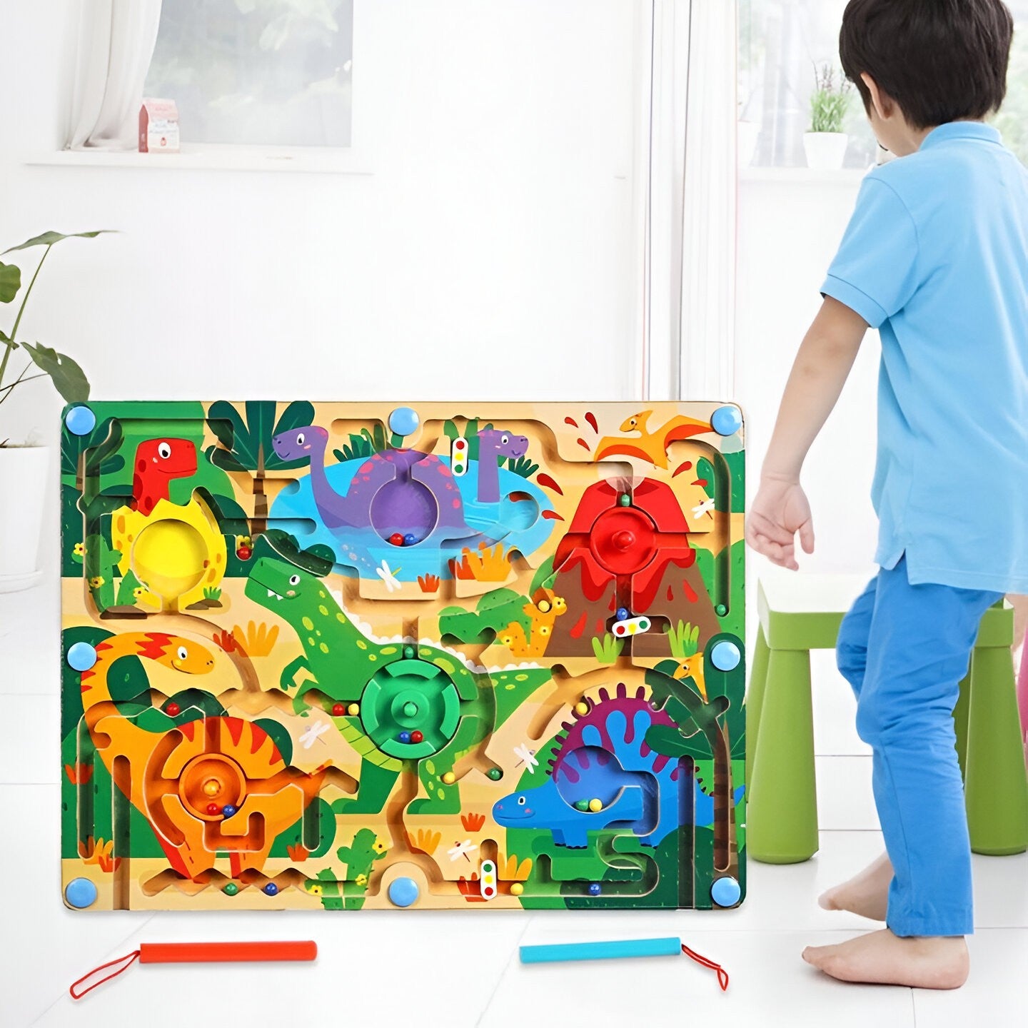 Joc Montessori Sortare Culori Dinozauri Flippy, Lemn - Default Title (3) [ps:eaa7adeb-d481-431b-af33-3ffd4d9fb587]