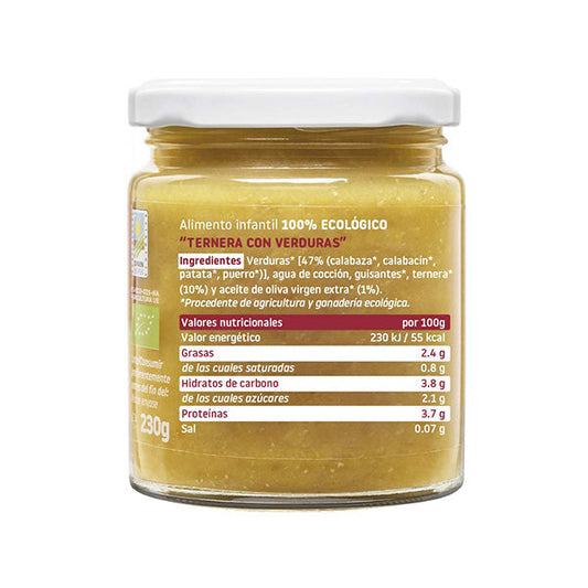 Smileat Piure de legume cu vitel si ulei masline 230g, - Imagine 3