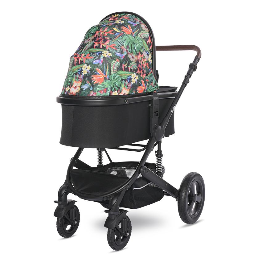 Cărucior Transformabil Lorelli Boston, 0-22 kg, Dolphin Grey - Tropical Flowers (3) [ps:710e41fc-0a5d-4778-af3a-611701a2120d]