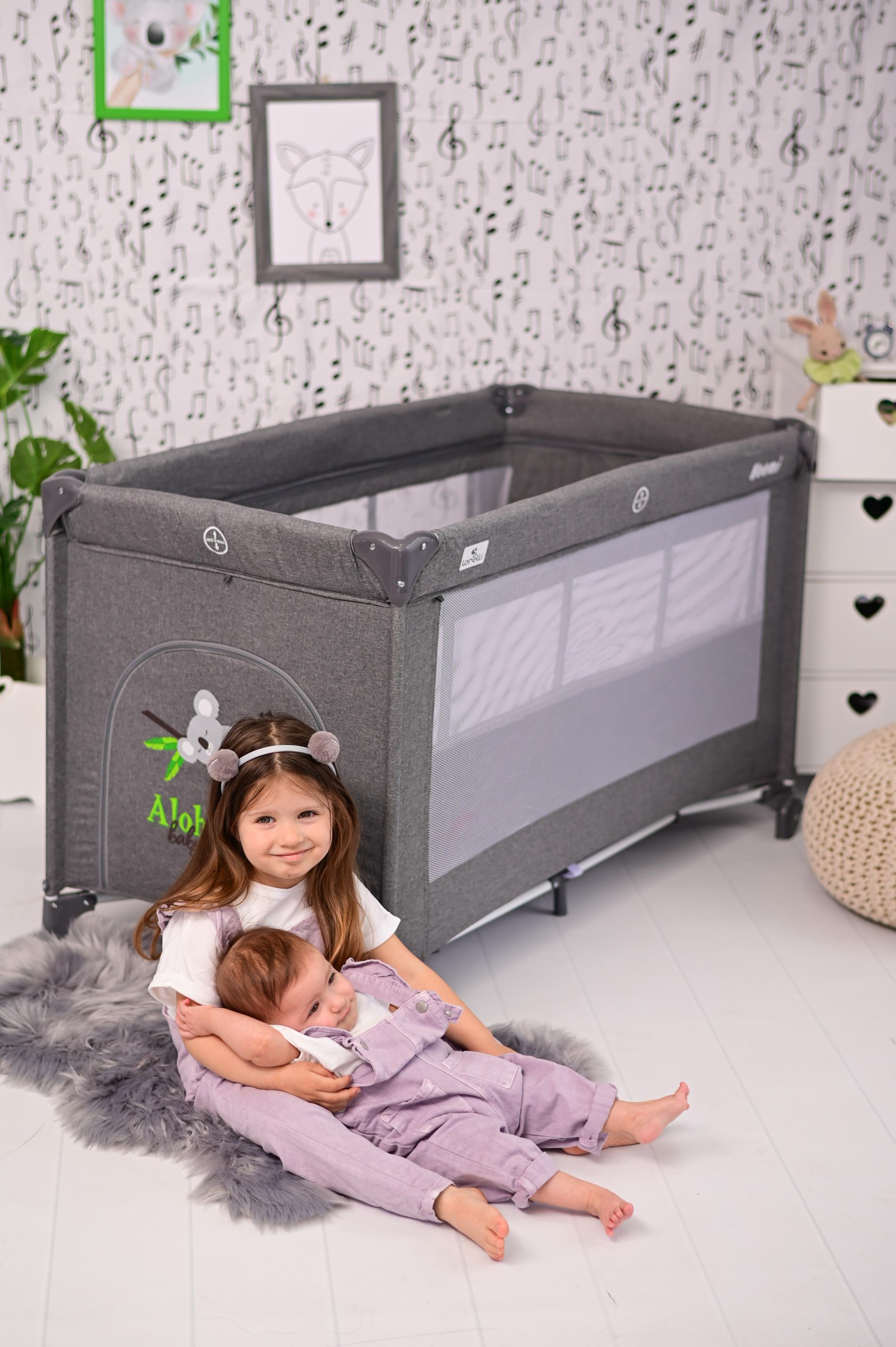 Pătuț Pliabil Lorelli Noemi, 2 Nivele, Mellow Rose Star - verde iceberg (3) [ps:ea01d20a-88c0-4441-a0e7-3bcbb42c3434]