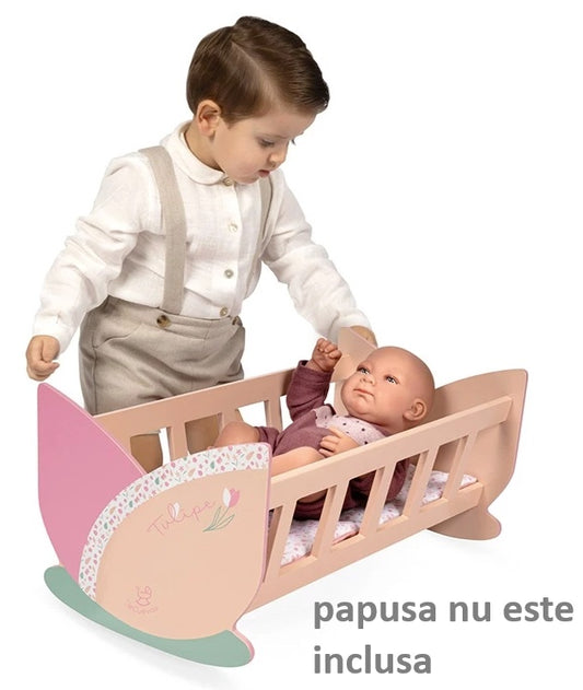 Pătuț Leagăn Păpuși DeCuevas Tulipe Roz, cu Saltea - Default Title (3) [ps:65b51add-ae13-4ebd-8cf8-ec12c9f6d4e6]