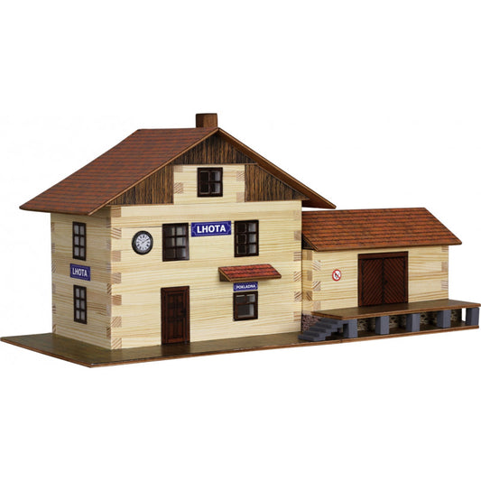 Set constructie arhitectura Gara, 213 piese din lemn, Walachia [ps:4f76afe2-ebe3-4115-a126-f61ba4f52ca4]