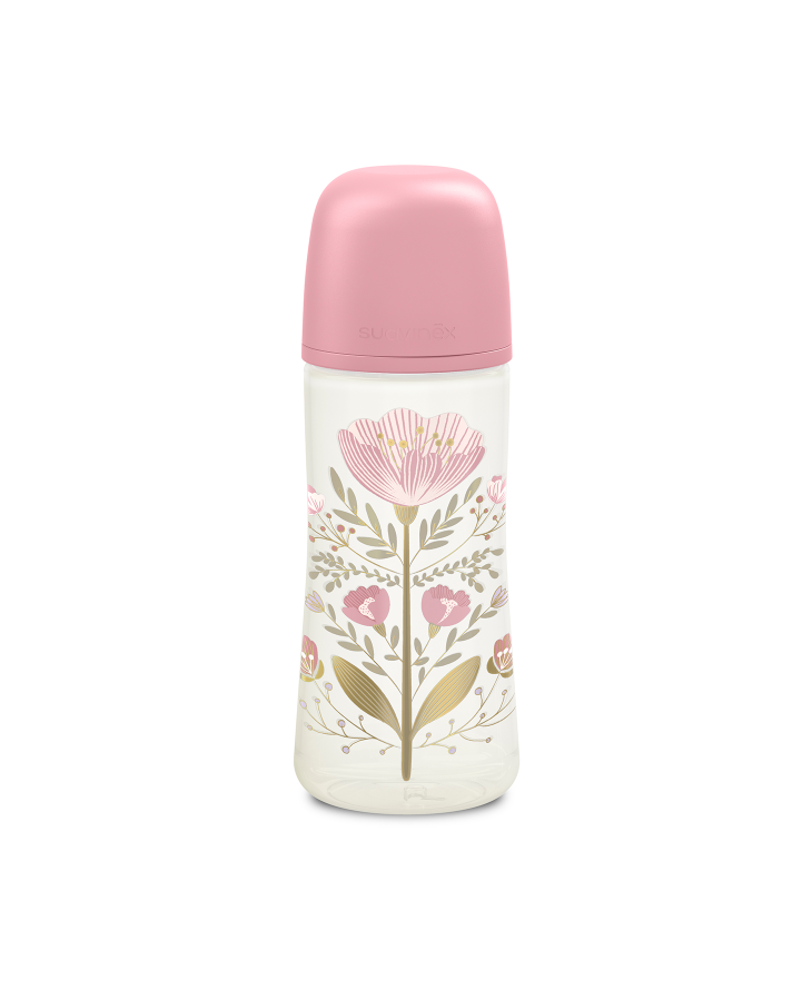 Biberon 360 ml tetină fiziologică SX Pro cu debit rapid Roz Gold Premium [ps:0c6369dd-4147-4e14-b166-eaa51abf9ea3]
