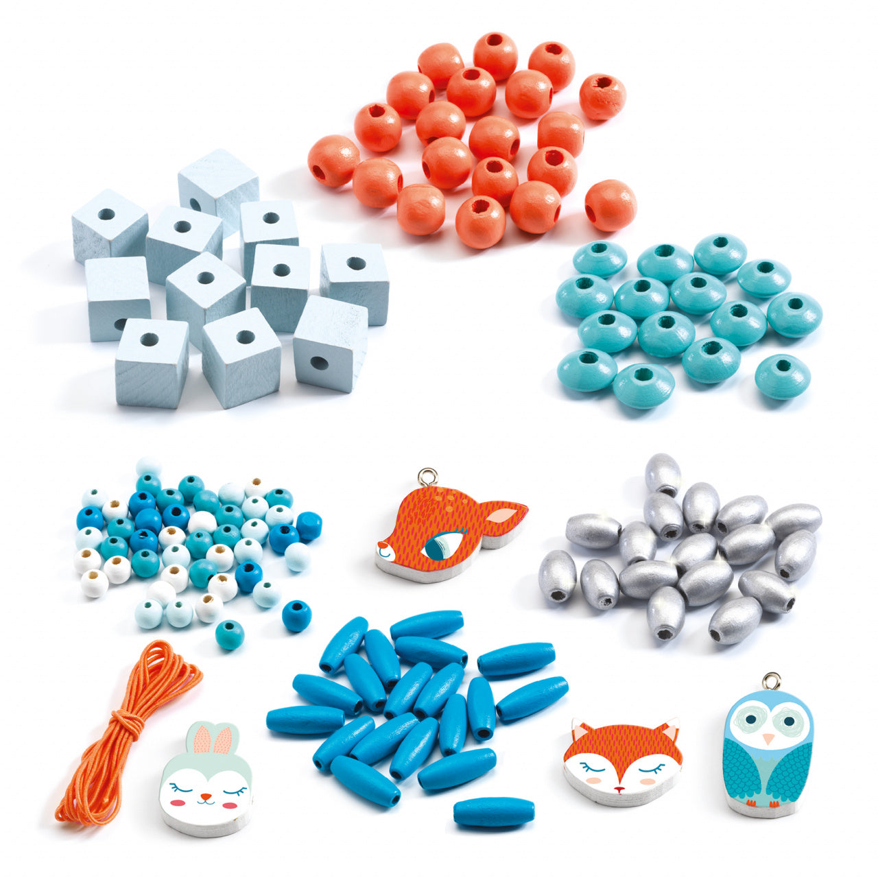 Margele de insirat din lemn Animalute, Djeco - Imagine 3 [ps:a8623732-0d20-45c8-9093-cffc656d77a1]