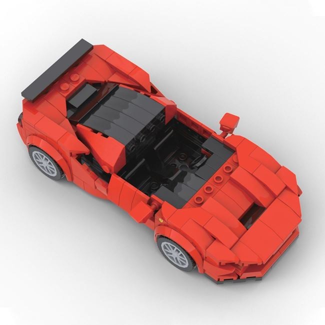 Cuburi de Construcție Super Car Roșie Jumbo - 272 Piese - Roșu (3) [ps:d7b1451a-8bc9-4793-8f64-d04794dfc4c6]
