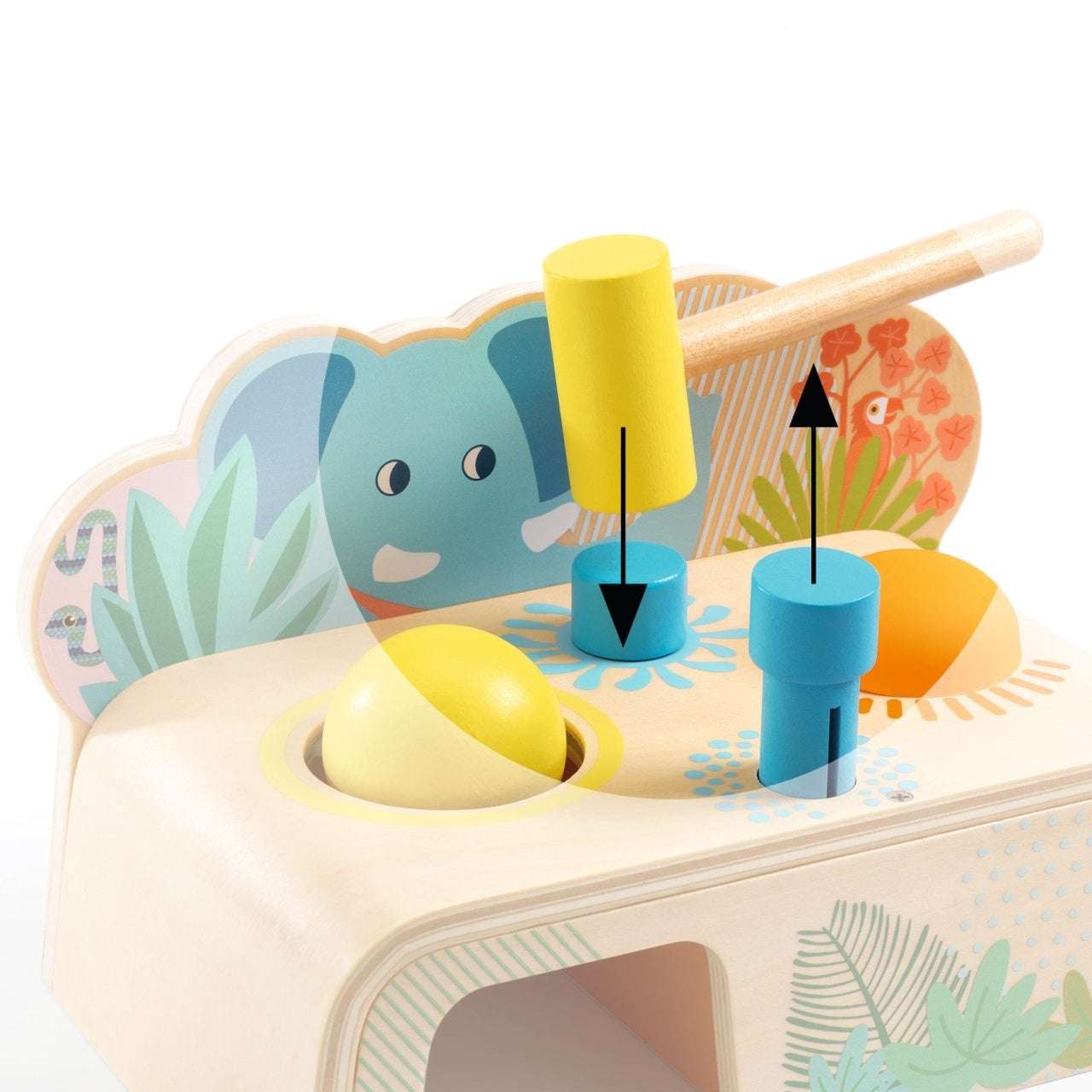 Jucarie bebe din lemn Multi Tap, Djeco - Imagine 4 [ps:9b26efd7-9a81-40ff-b9fd-5c5b60080544]