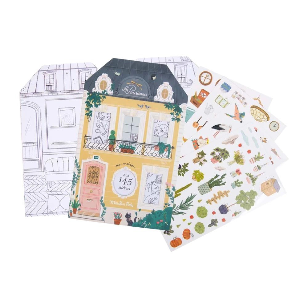 Carte de colorat cu abtibilduri Les Parisiennes, Moulin Roty - Imagine 4 [ps:7b24d44b-0cfb-49fa-a925-6282d48f058c]