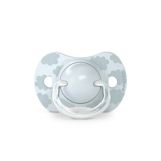 Suzetă fiziologică SX Pro din silicon, 2 buc 0-6 luni - Gri