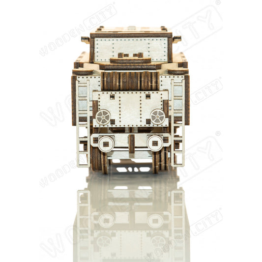 Expres cu vagon pe sine - puzzle mecanic 3D, Wooden.City [ps:b561f942-626b-4166-bbb6-4ddc33d98e3b]
