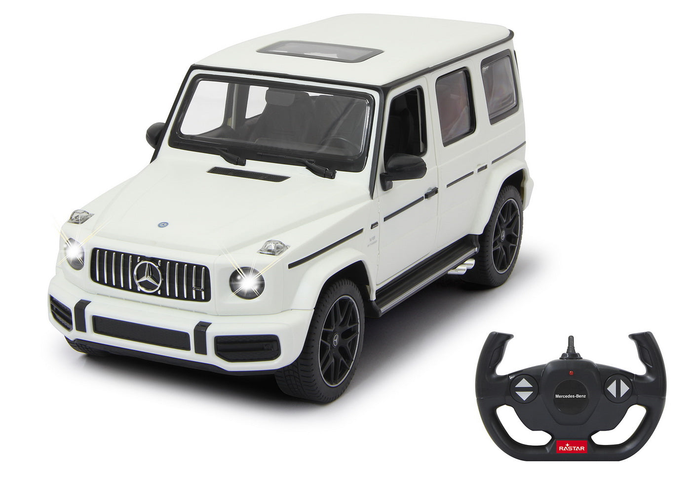 MASINA CU TELECOMANDA MERCEDES-BENZ G63 ALB SCARA 1 LA - Alb (3) [ps:e6e0d6d9-9459-4212-b21b-930e77a3e8fb]
