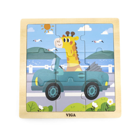 Puzzle din 9 piese mari - Masina, Viga [ps:020b65e4-5889-4994-baf9-61a323266cc0]