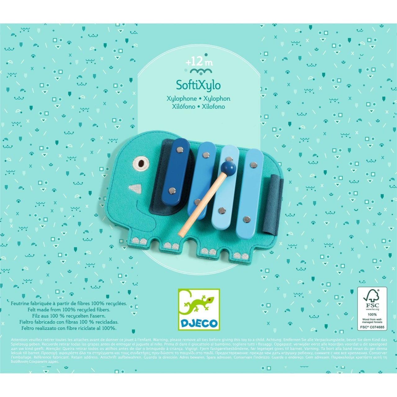 Xilofon Elefant din Lemn și Fâltru Djeco - Jucărie Muzicală - Default Title (3) [ps:9de66f42-44d4-4b9a-b451-4ad2098df8a0]