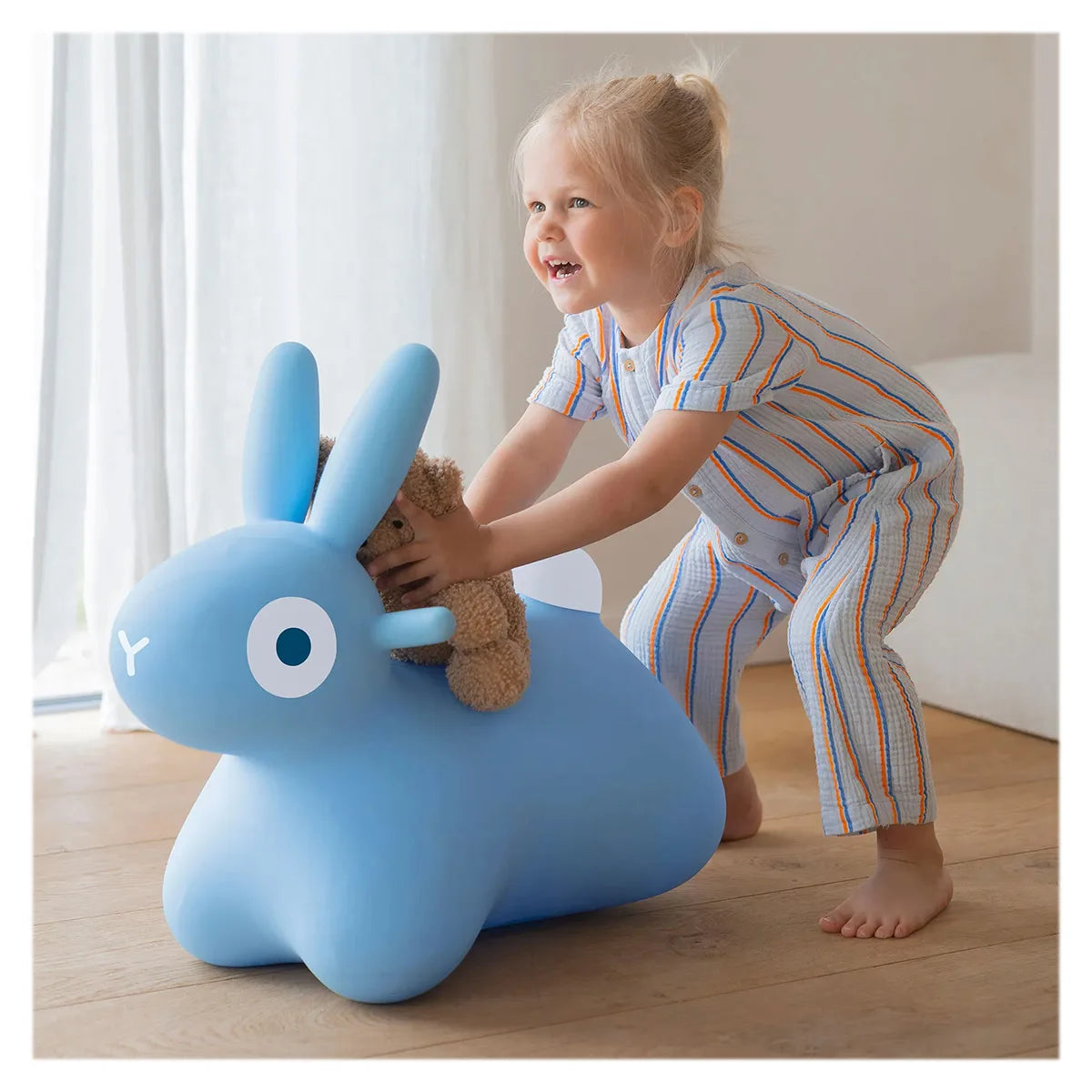 Hoppi Bunny Iepuraș Gonflabil Săltăreț Gri Quut - Albastru (3) [ps:fe327f1f-7895-4d69-8ce1-45fc0897fbfc]