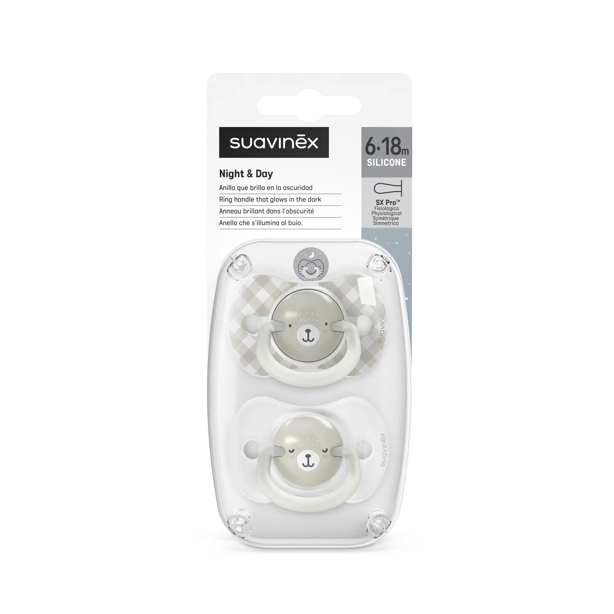 Suzetă Fiziologică SX Pro Fosforescentă 6-18 luni Suavinex - Bej (3) [ps:d03b410c-f468-400e-907d-a3bf226bfe9c]