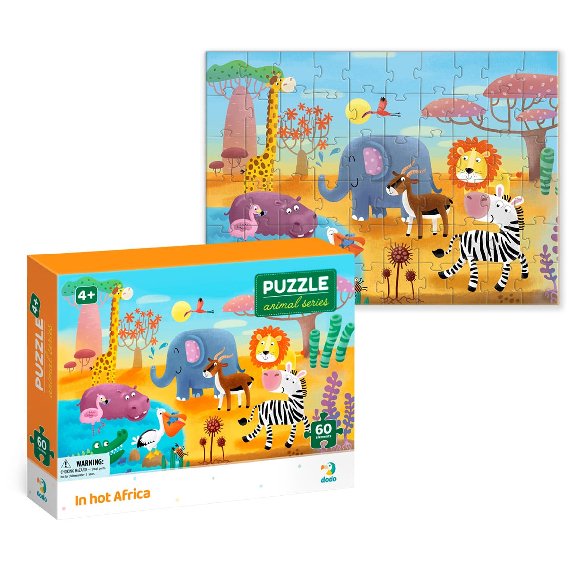 Puzzle Animale din Africa 60 piese - Dodo Toys - Default Title (3) [ps:dc9cd082-54a0-4e49-93b4-e3d94d402b5a]