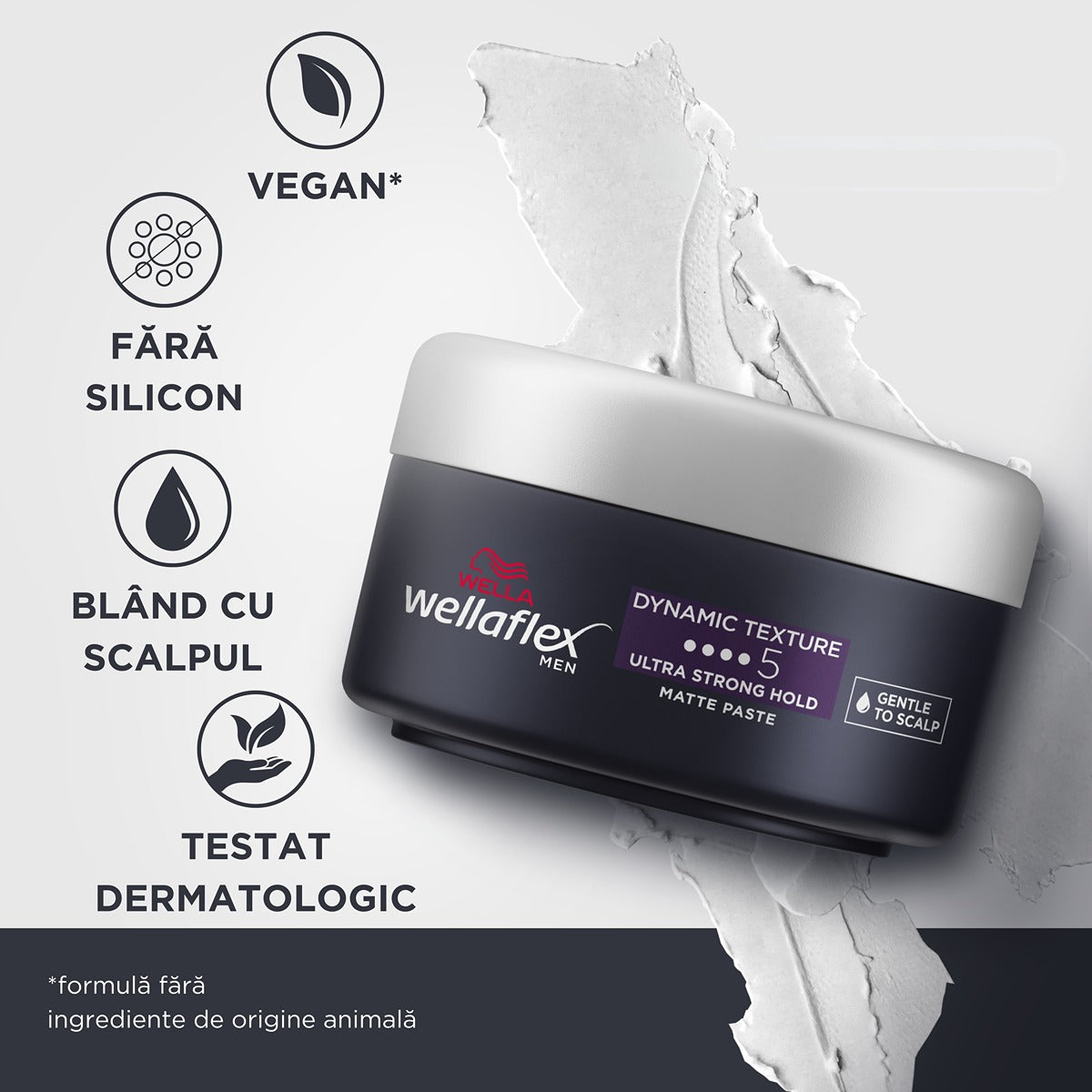 WELLAFLEX Men Dynamic Texture, ceara de par, mata, cu - Imagine 6 [ps:8ec947f6-3302-402c-8bc4-00844eaad1cc]