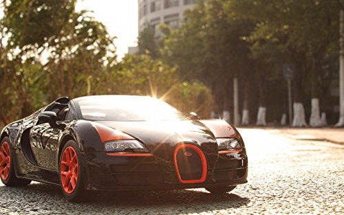 MASINA CU TELECOMANDA BUGATTI GRAND SPORT VITESSE NEGRU CU SCARA 1 LA 14 [ps:ba302689-9b49-4ad6-8818-24374a9646b7]