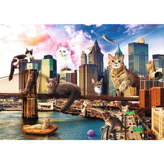 PUZZLE TREFL 1000 PISICUTE LA NEW YORK - Imagine 2 [ps:2236e827-e407-4265-a5d0-e674c8a1b31b]