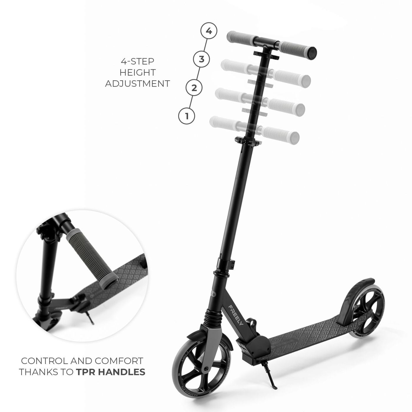 TROTINETA KINDERKRAFT FREELY, BLACK - Imagine 3