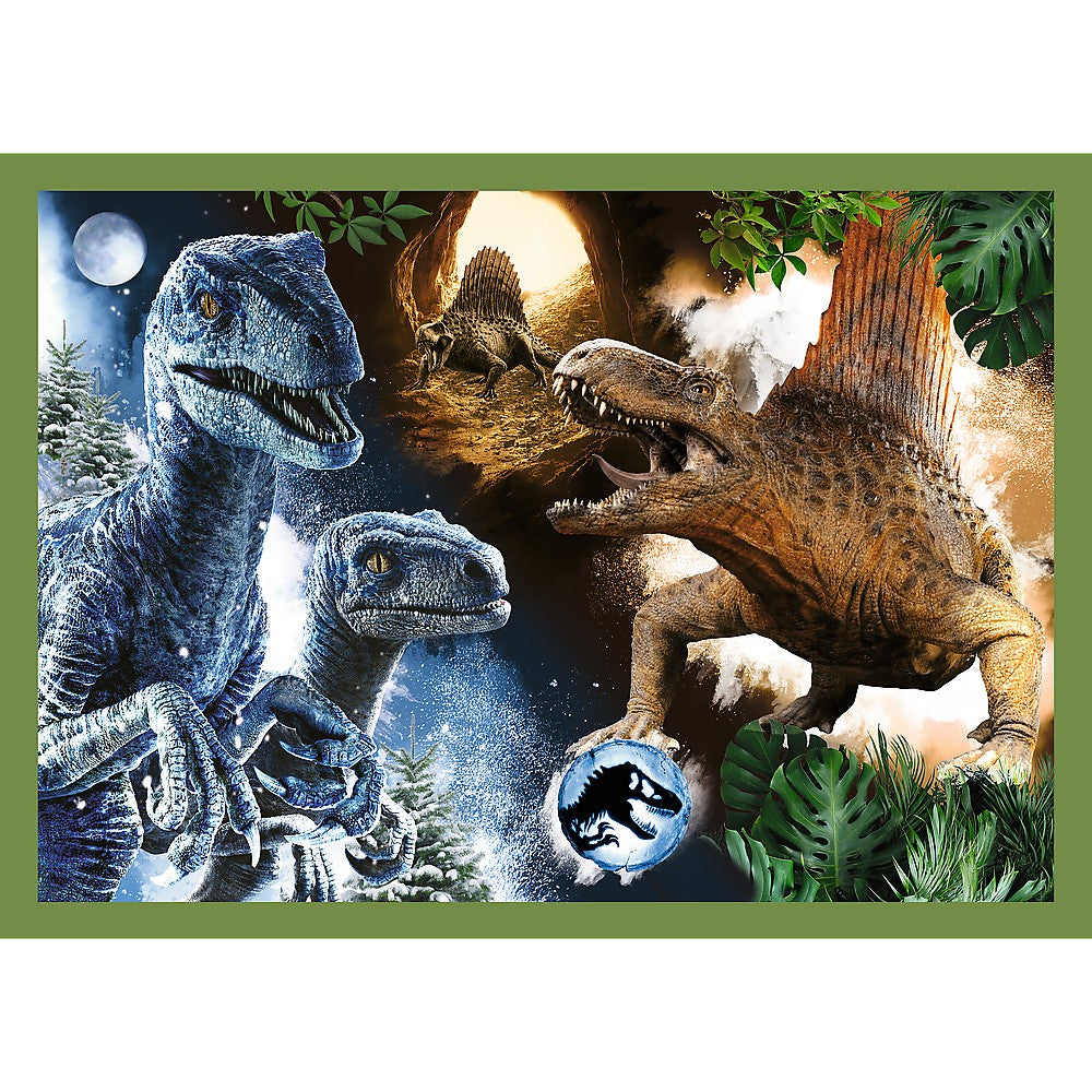 PUZZLE TREFL JURASSIC WORLD 4IN1 IN LUMEA DINOZAURILOR - Imagine 3