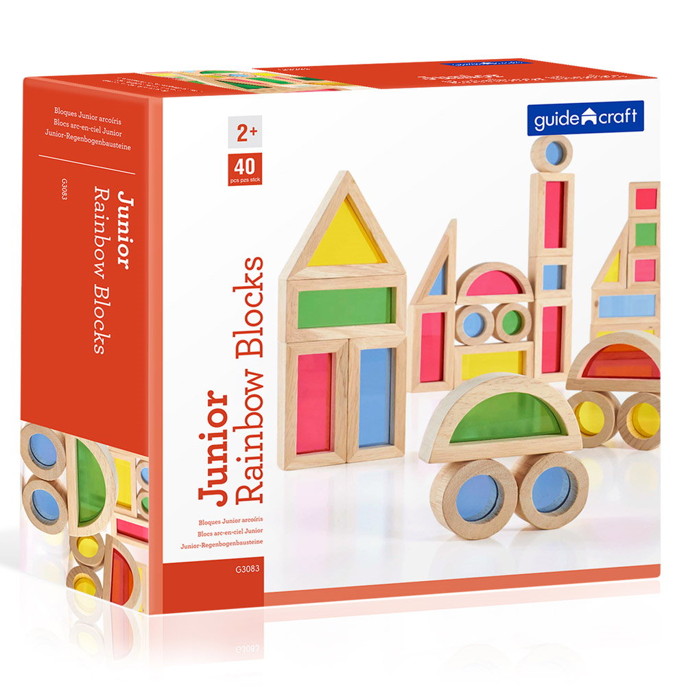 Junior Rainbow Blocks Guidecraft - Set 20 Piese Colorate - 40 (3) [ps:71cc01ad-4cef-4c94-a2ba-fd368e96cf42]