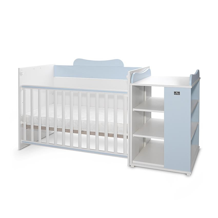 Pătuț Modular Multifuncțional Lorelli Multi, White Orchid - White Baby Blue (3) [ps:c1c36196-9abe-4b2c-9351-e9c43d5aabee]