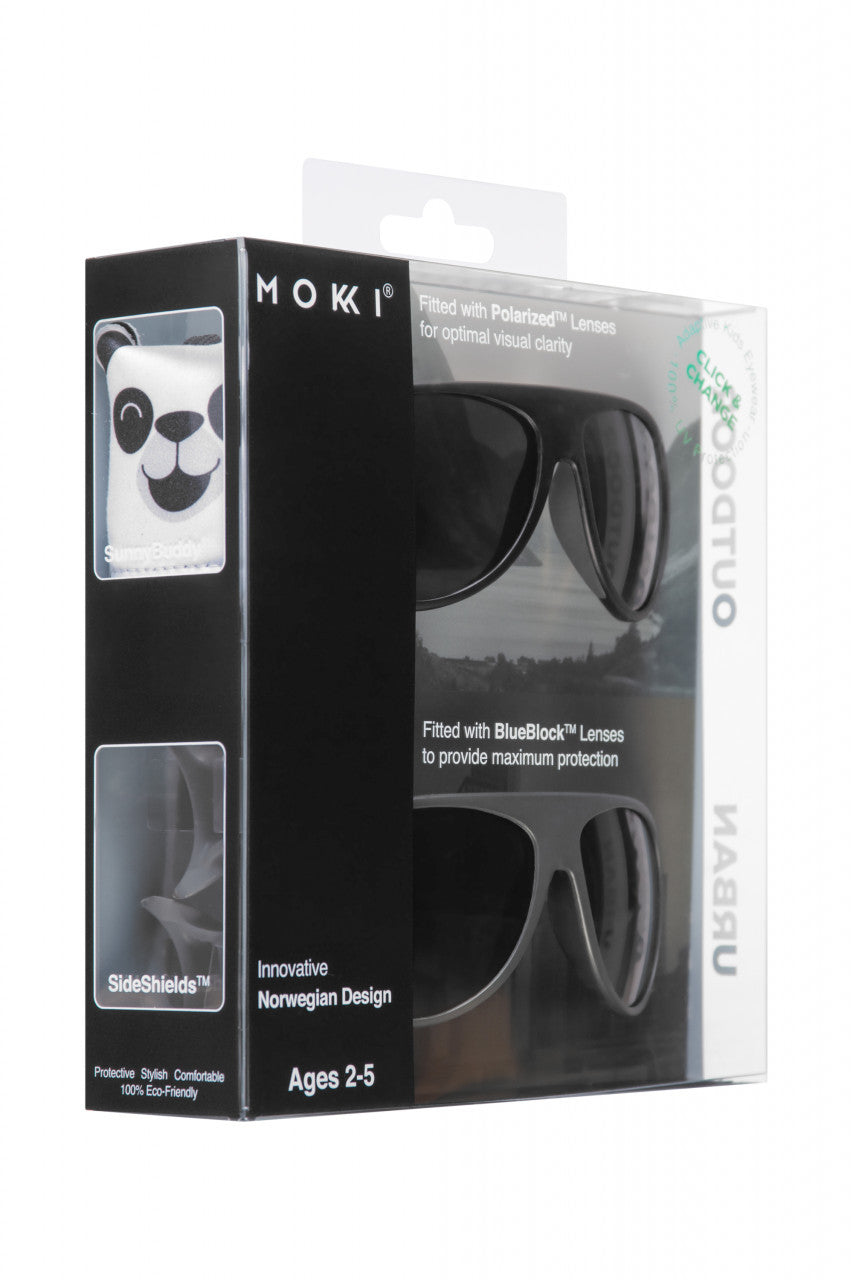 Ochelari de soare pentru copii MOKKI Click & Change, protectie UV, negru, 2-5 ani, set 2 perechi [ps:a24a1c80-e8bb-4bd7-afda-fadc3ee87588]