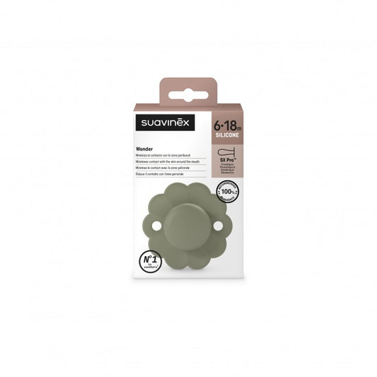 Suzetă fiziologică SX Pro 6-18 LUNI WONDER Hedge Green SUAVINEX [ps:27834cbb-50ec-4ae3-a9d3-c9586202e8ca]
