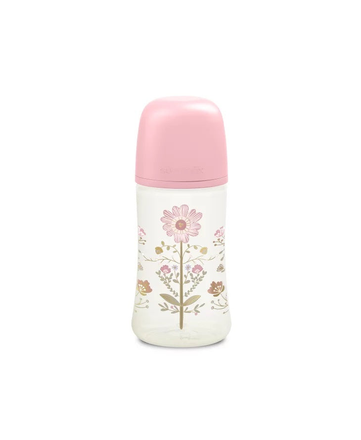 Set biberon 270ml + suzetă 0-6m + lănțișor Roz Gold - Roz [ps:6e52aca1-13d5-4948-a57b-99d462876a54]