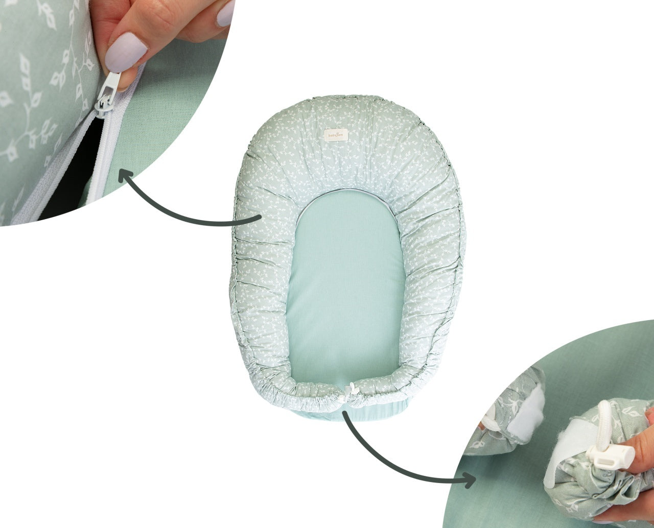 BabyNest 5 in 1 BabyJem - 3 culori disponibile [ps:01d9fc9c-cb70-4a3b-a373-4c5fc4a17b72]