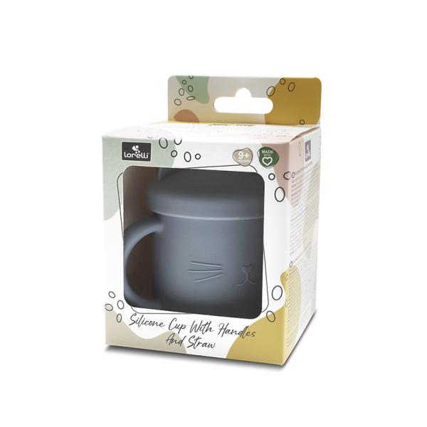 Cănuță Lorelli cu Manere și Pai, Silicon Natural, Fresh - Grey (3) [ps:5fd8955e-5979-42c4-b304-142bc5f0c704]