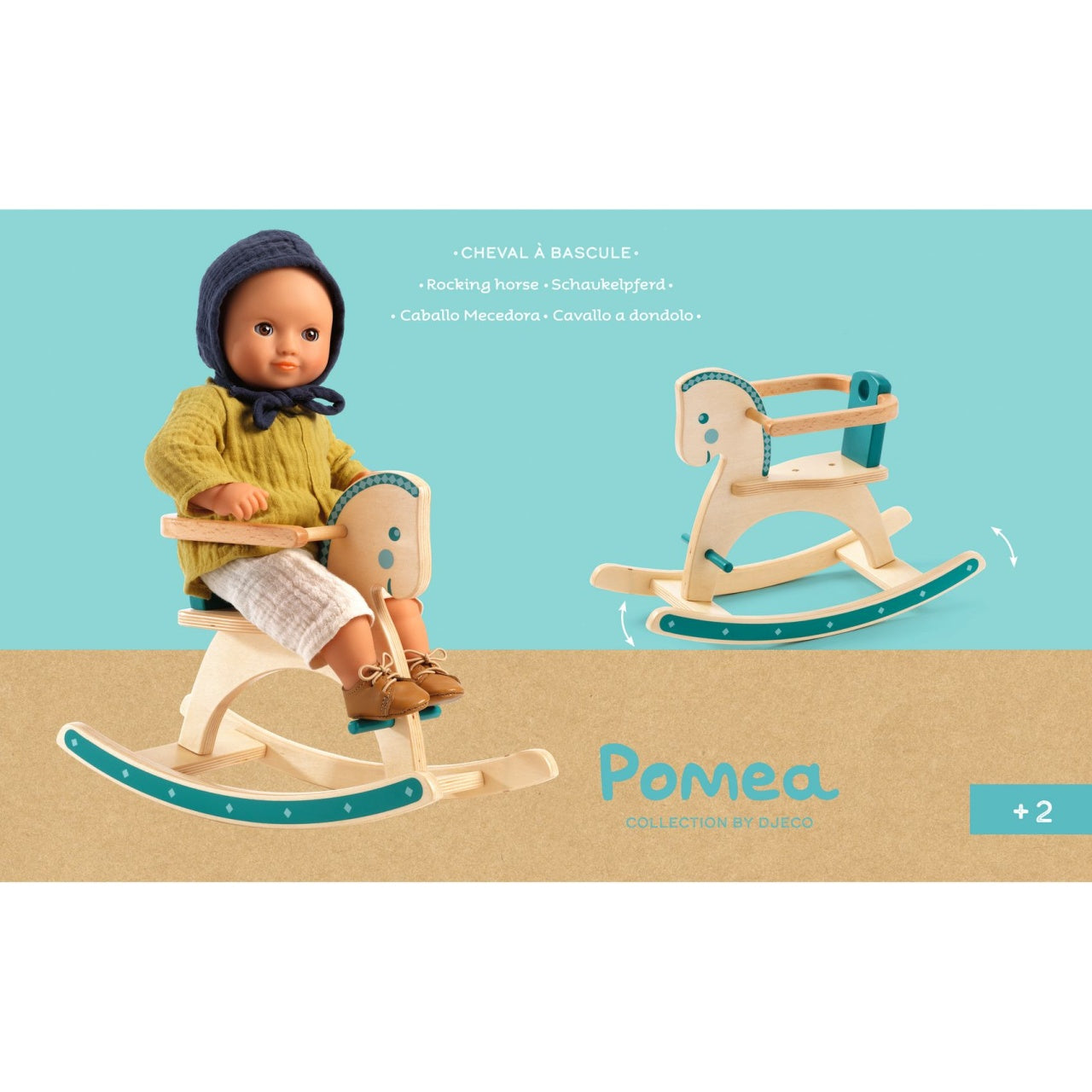 Colectia Pomea, Calut balansoar pentru papusi, Djeco - Imagine 2 [ps:05afa565-6318-46ab-ad1e-fcc4b0632971]