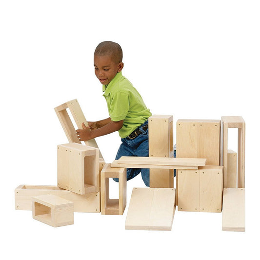 Hollow Blocks Guidecraft - Blocuri Construcție Open-Ended - Natural (3) [ps:040b631c-ae11-40a3-8955-76e69c132bb4]
