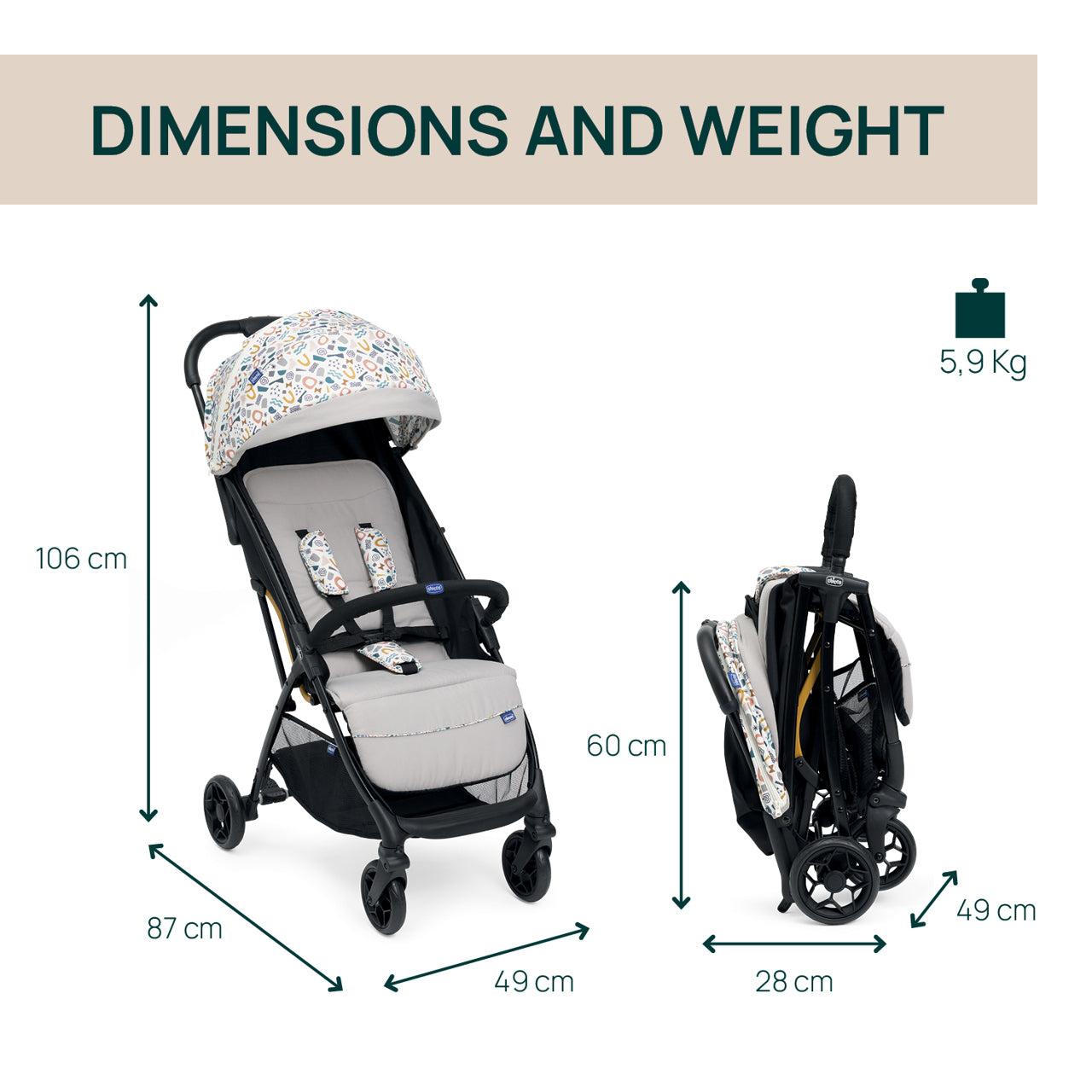 Carucior sport Chicco Glee, JokingBeige (Bej), 0luni+ - JokingBeige (Bej) (3) [ps:9c90d3ff-552b-430d-86dd-cc46b917bd30]