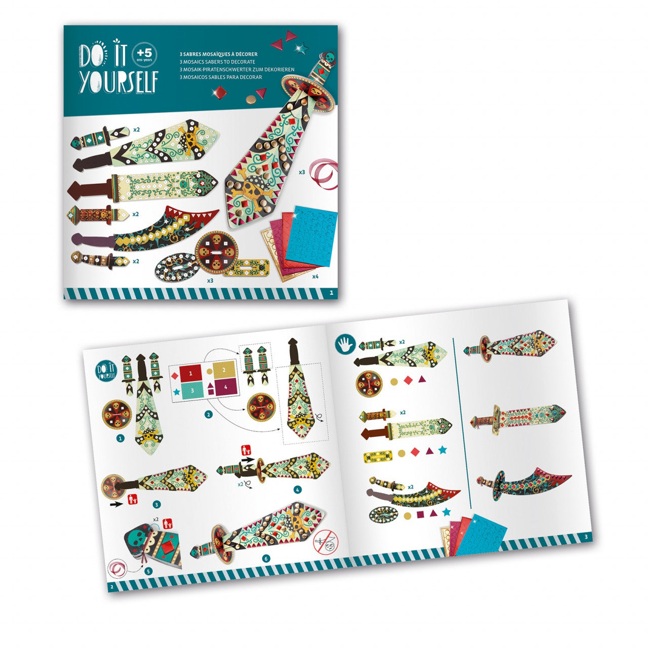 Joc creativ DIY Sabiile piratilor, Djeco - Imagine 3 [ps:1474f059-4293-479b-af72-8a855777d43c]