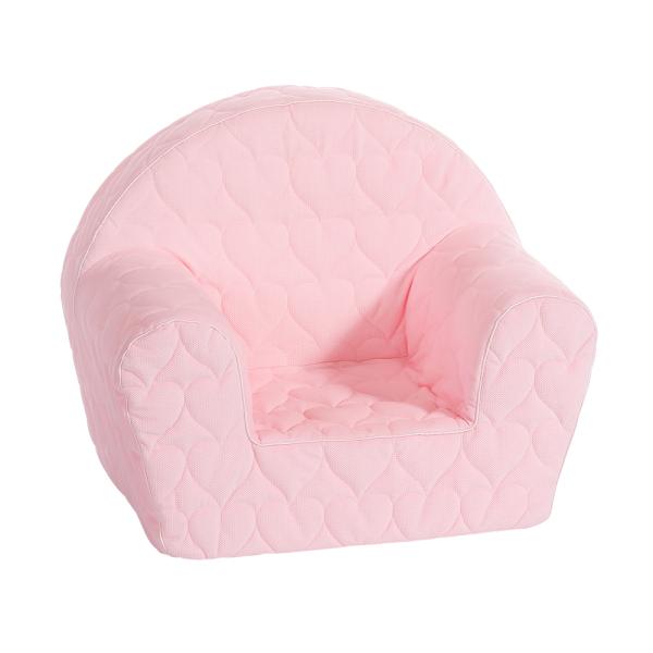 Fotoliu pentru copii, Knorr Toys, matlasat, umplutura din spuma moale, husa bumbac 100% detasabila si lavabila, 51 x 34 x 42 cm, 9 Luni+, Cosy Heart Rose - Imagine 3 [ps:ab09d44e-6a90-47d5-94b1-25776c2380ff]