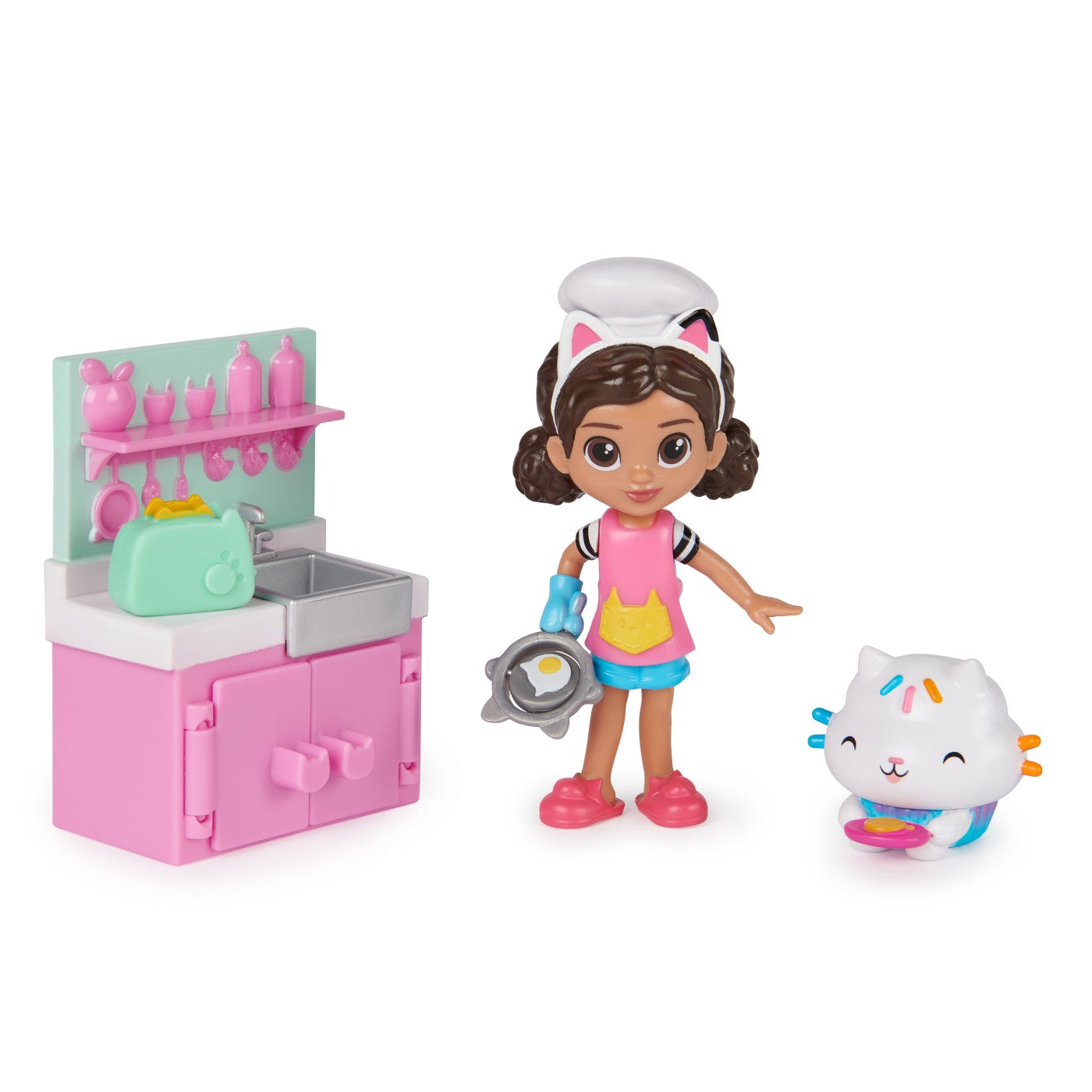 GABBYS DOLLHOUSE SET PAPUSA 9.7CM CU PISICUTA BUCATARIA LUI GABBY [ps:2d7f3dc8-32eb-4e06-bf53-dcacf184cf54]