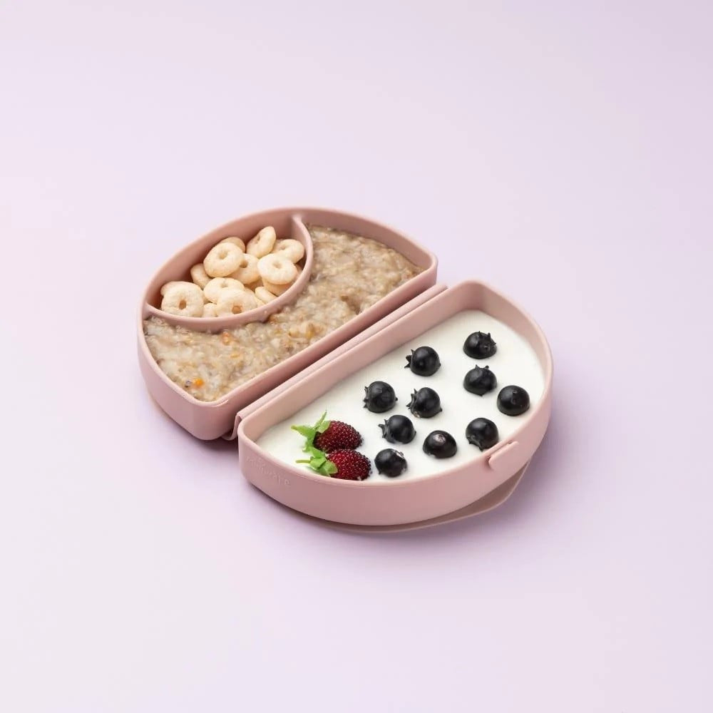 Set diversificare hrana bebelusi Miniware Sili Mini GO, 100% din materiale naturale biodegradabile, 3 piese, Pink Antioxidant [ps:00cbe014-15ed-4a5d-8755-b3ca5bebbd88]