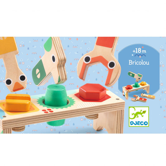 Banc de lucru din lemn Bricolou, Djeco - Imagine 4 [ps:2c3042df-08a2-4217-80e3-4559510eb8ba]