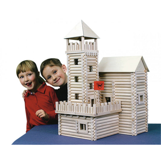 Set constructie arhitectura Vario Box, 450 piese din lemn (VARIO + XL + FORT), Walachia [ps:d51d8a1d-70c6-4218-b0da-5668fb21319f]