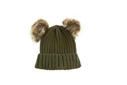 Caciulita Alex cu 2 pampoane Drool (Culoare: Negru) - Kaki